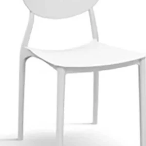 ECLIPTICA - sedia moderna polipropilene cm 50 x 53 x 81 h Bianco Milani Home