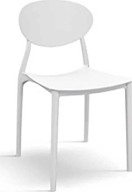 ECLIPTICA - sedia moderna polipropilene cm 50 x 53 x 81 h Bianco Milani Home