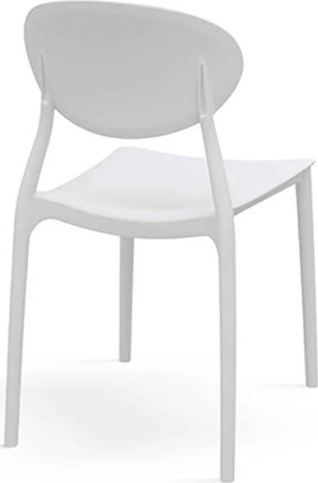ECLIPTICA - sedia moderna polipropilene cm 50 x 53 x 81 h Bianco Milani Home