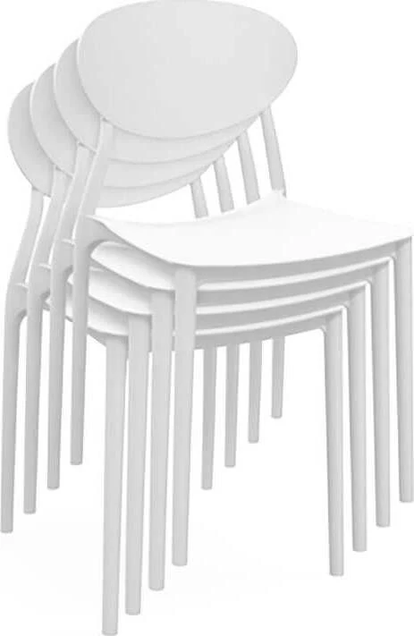 ECLIPTICA - sedia moderna polipropilene cm 50 x 53 x 81 h Bianco Milani Home