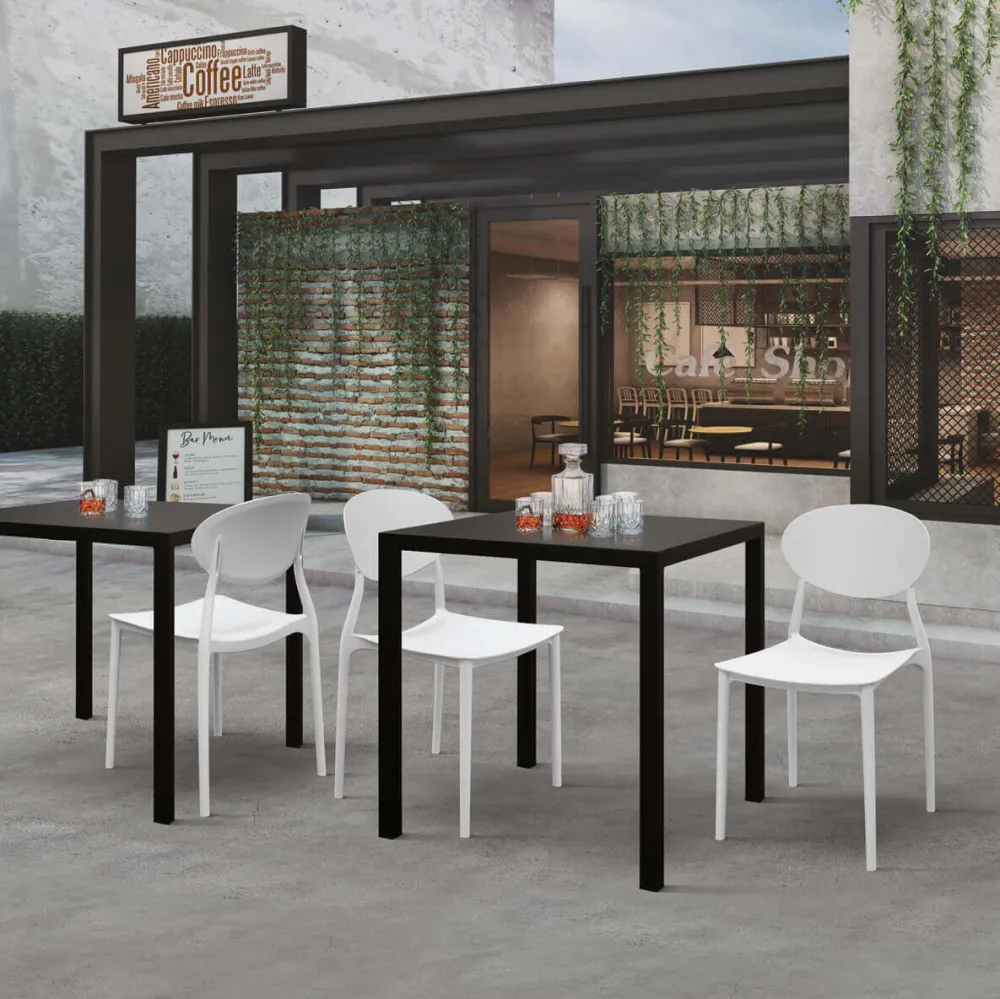 ECLIPTICA - sedia moderna polipropilene cm 50 x 53 x 81 h Bianco Milani Home