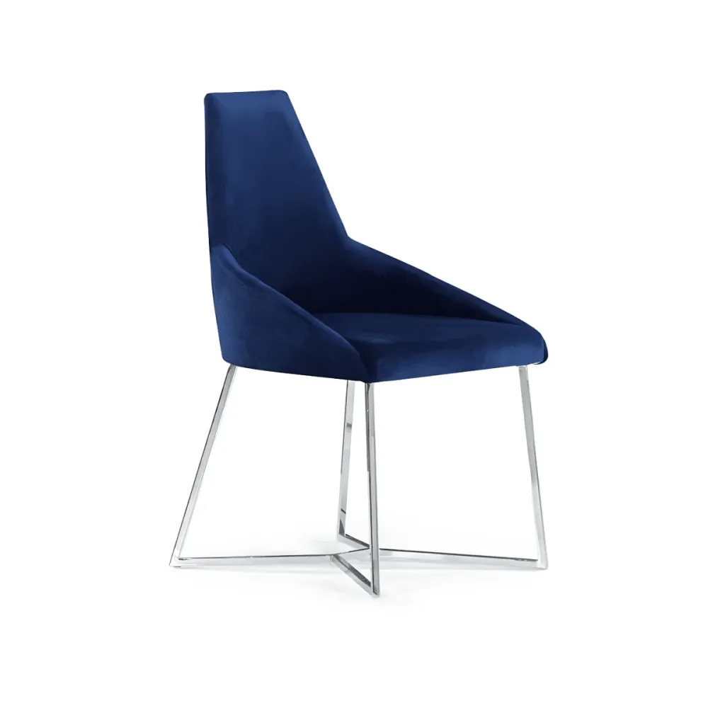 Sedie da pranzo "Enzio" imbottite tessuto con struttura metallo cm 52x48 90h Effezeta