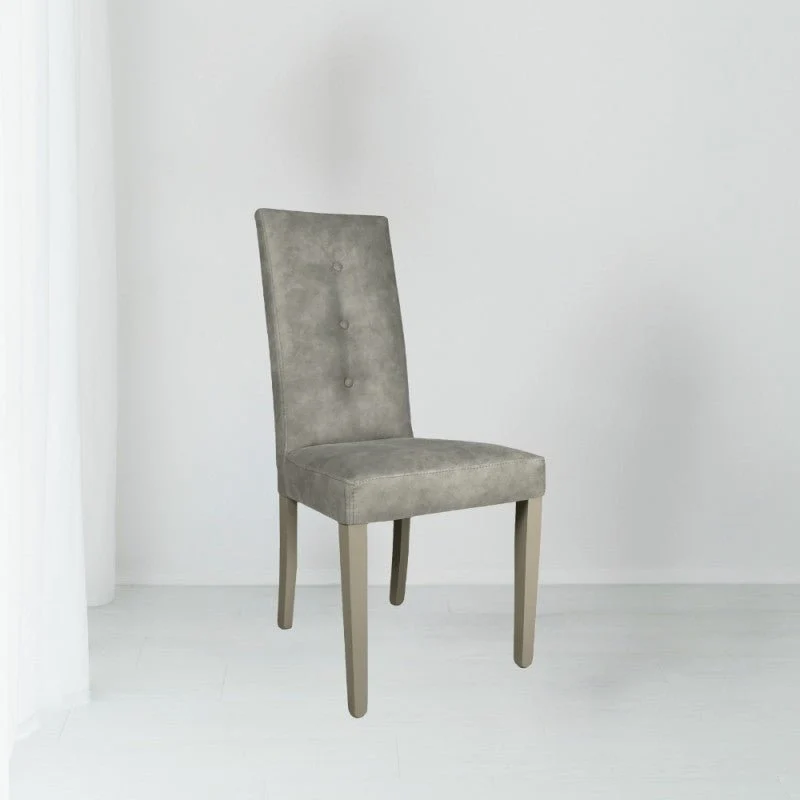 Sedie da pranzo "Montecarlo" imbottite tessuto e gambe tinta cm 47x46 101h Effezeta