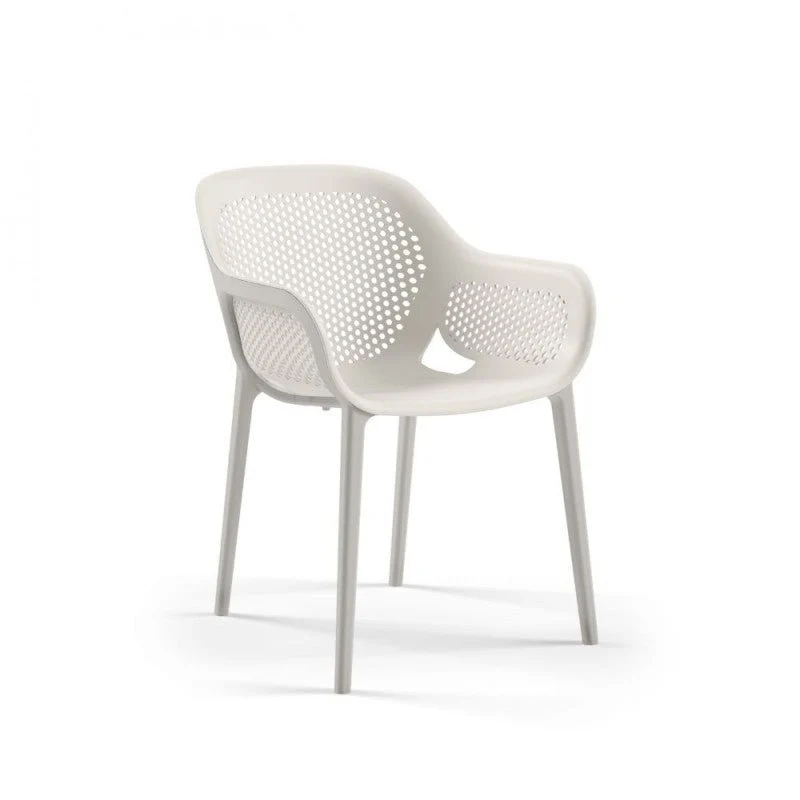 Set di sedie da pranzo "Atra" polipropilene e fibra di vetro con braccioli cm 53x54 82,5h Effezeta