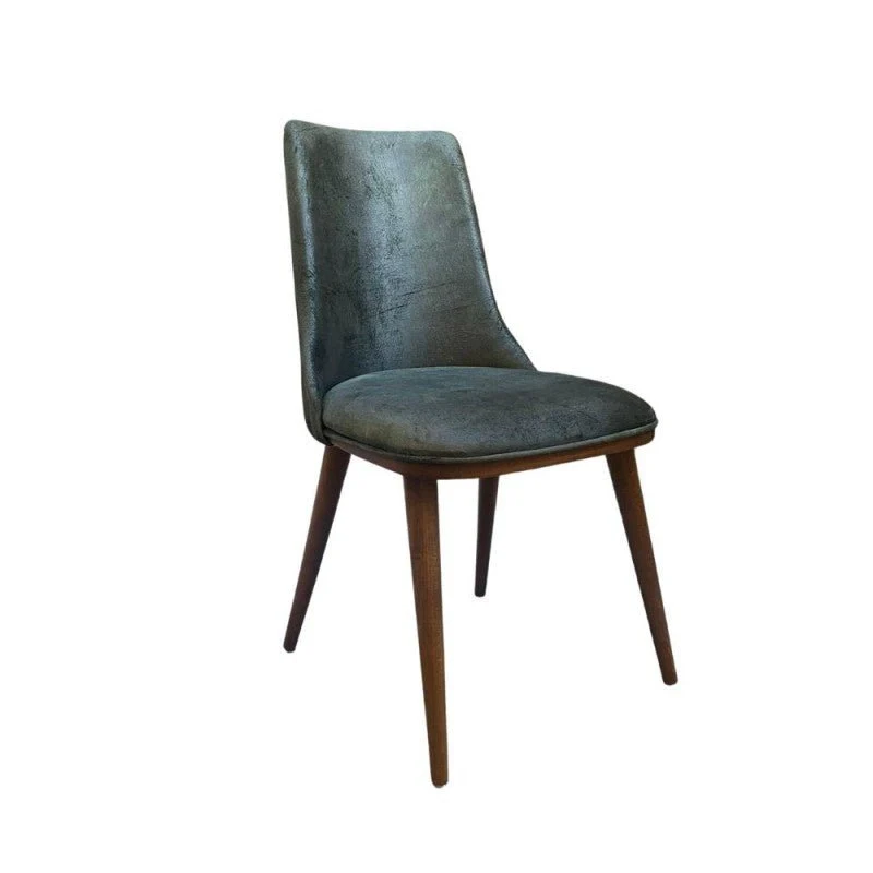 Set di sedie da pranzo "Diana" imbottite vellutino con gambe legno cm 50x48 87h Effezeta