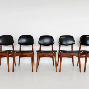 Elegante set di sedie da pranzo mid-century scandinavo