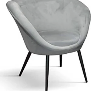 ELISSIA - poltrona moderna velluto cm 72,5 x 87,5 x 78 h Grigio Milani Home
