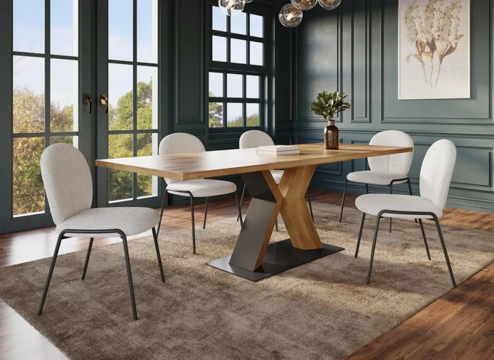 Set di 2 sedie di design tessuto spugna bianco BENTA ESOU