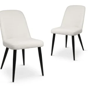 Set di 2 sedie da pranzo tessuto di lino beige KINSEY ESOU