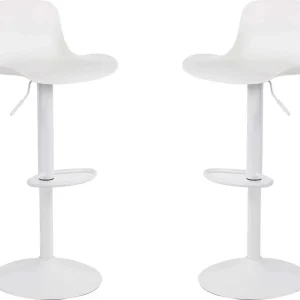 ESTEBAN - set di 2 sgabelli alti metallo Bianco Milani Home