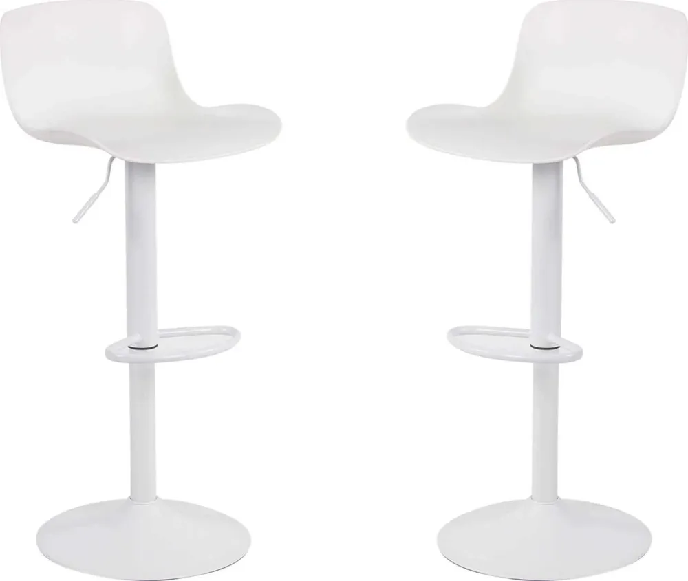 ESTEBAN - set di 2 sgabelli alti metallo Bianco Milani Home