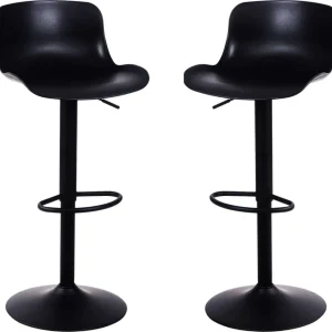 ESTEBAN - set di 2 sgabelli alti metallo Nero Milani Home