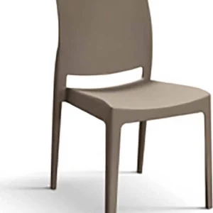 EURYNOME - sedia moderna polipropilene cm 46 x 54 x 80 h Marrone Milani Home