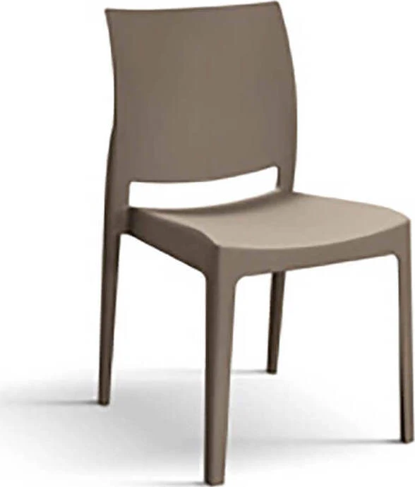EURYNOME - sedia moderna polipropilene cm 46 x 54 x 80 h Marrone Milani Home