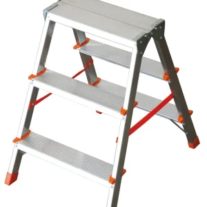 Facal Sgabello Alluminio Filo Doppia Salita 3 Gradini
