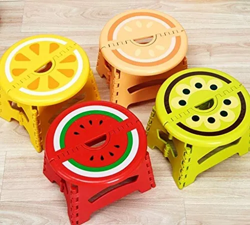 Sgabello Pieghevole per Bambini WC Lavabo Sgabelli da Bagno Convenienza Strumenti di Vita Antiscivolo Modello di Frutta Ye...