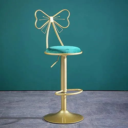 FCSFSF Ergonomico Moderno Sedia da Disegno con Base Metallica,Sgabello Stool Swivel Bar Regolabile,metà-secolo Velluto Con...