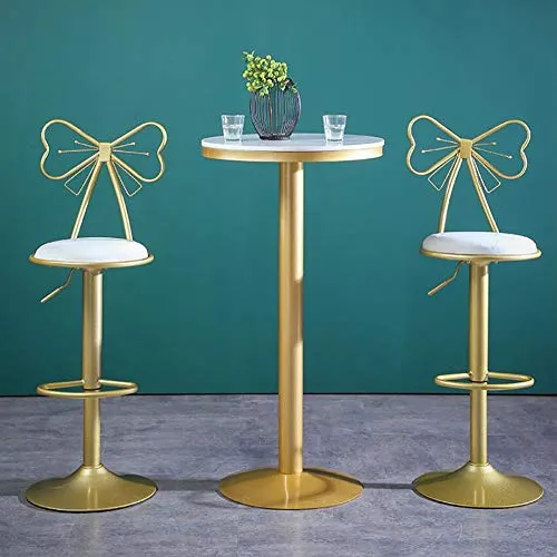 FCSFSF Ergonomico Moderno Sedia da Disegno con Base Metallica,Sgabello Stool Swivel Bar Regolabile,metà-secolo Velluto Con...