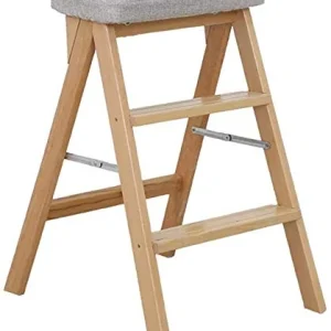 FCXBQ Scaletta Sgabello Portafiori Pieghevole Multifunzione Cornice Pino Portafiori Antiscivolo Senza Installazione Doppio...