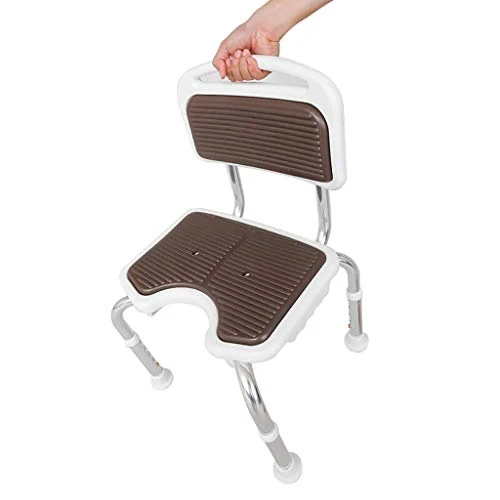 FCXBQ Sedia da Bagno/Sgabello da Bagno Sgabello da Bagno Regolabile Altezza Uomo Anziano Donne Incinte Sgabello da Doccia...