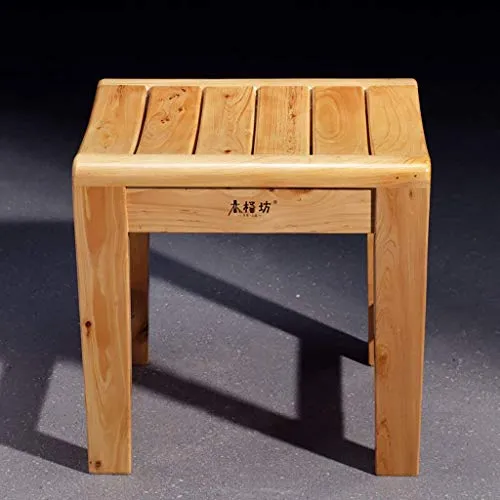 FCXBQ Sgabello da Bagno Antiscivolo Sedia da Bagno per Anziani Sgabello da Bagno Legno massello Sgabello per Doccia Sgabel...