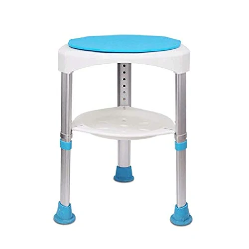 FCXBQ Sgabello da Bagno Lega di Alluminio/Sgabello da Doccia per Bagno Sedia da Doccia Girevole 360 Gradi Sgabello da Bagn...
