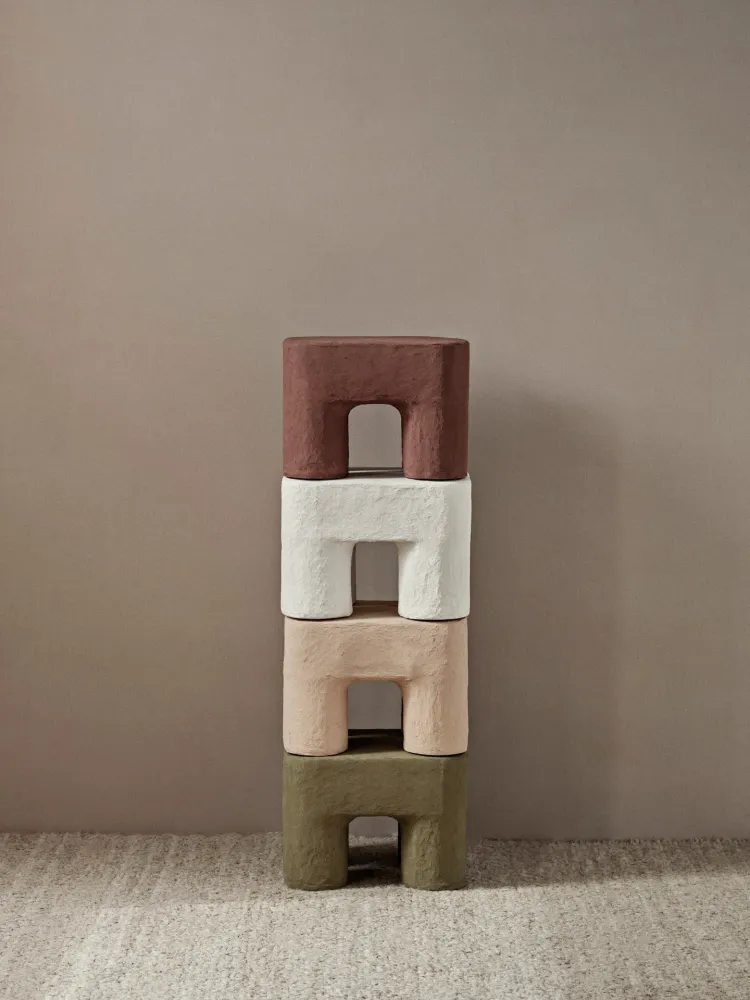Ferm Living - Podo sgabello - rosa
