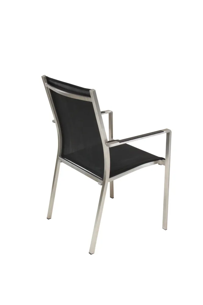 Florio II con braccioli alluminio nero