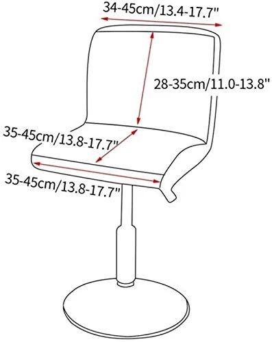 FLYAND Coperchio da sedia, Sgabello da bar nero Sgabello Back Schiera Sedia da bar Spandex Caso di sedile Elastico Caso da...