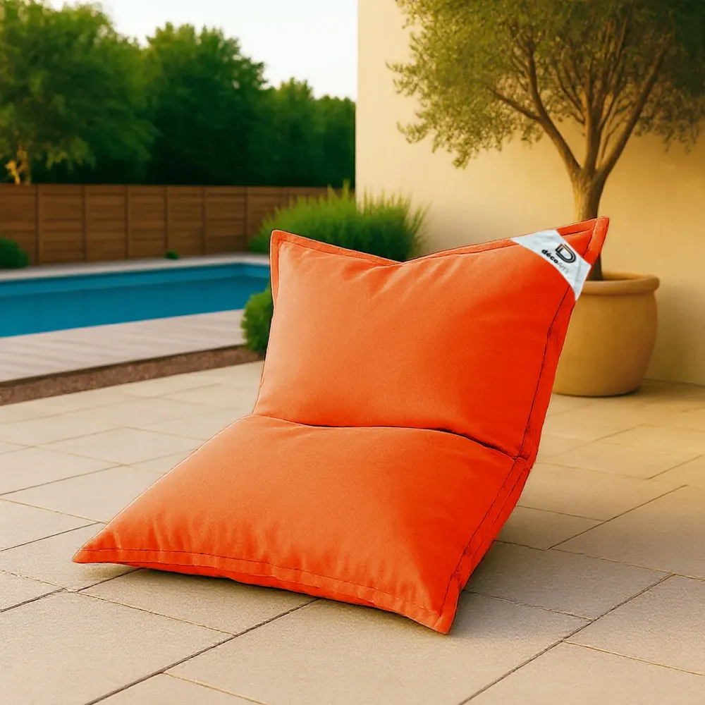 Fodera Pouf XL 120x80 Arancione - (Fodera da Riempire - Interno/Esterno)