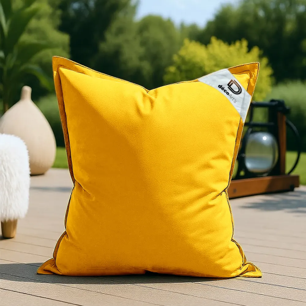 Fodera Pouf XL 120x80 Giallo Miele - (Fodera da Riempire - Interno/Esterno)