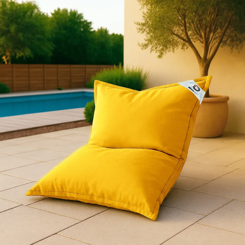 Fodera Pouf XL 120x80 Giallo Miele - (Fodera da Riempire - Interno/Esterno)