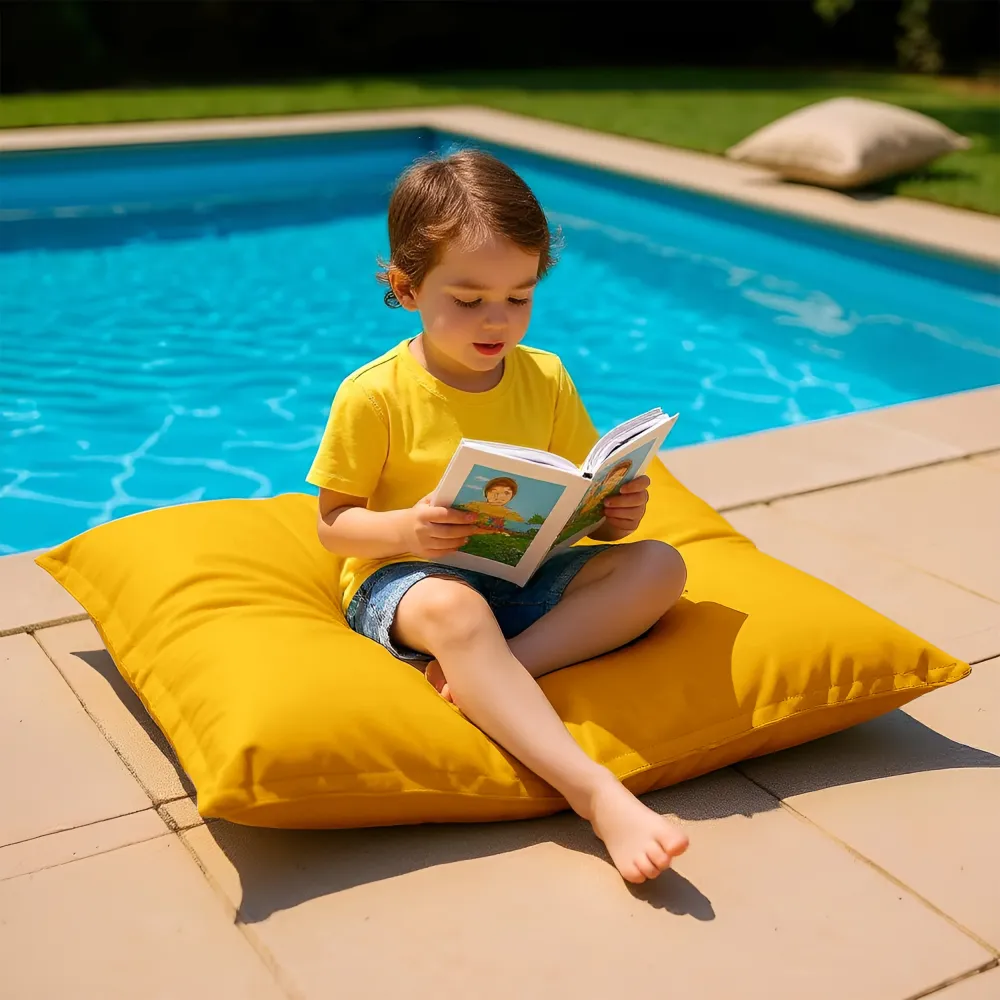 Fodera Pouf XL 120x80 Giallo Miele - (Fodera da Riempire - Interno/Esterno)