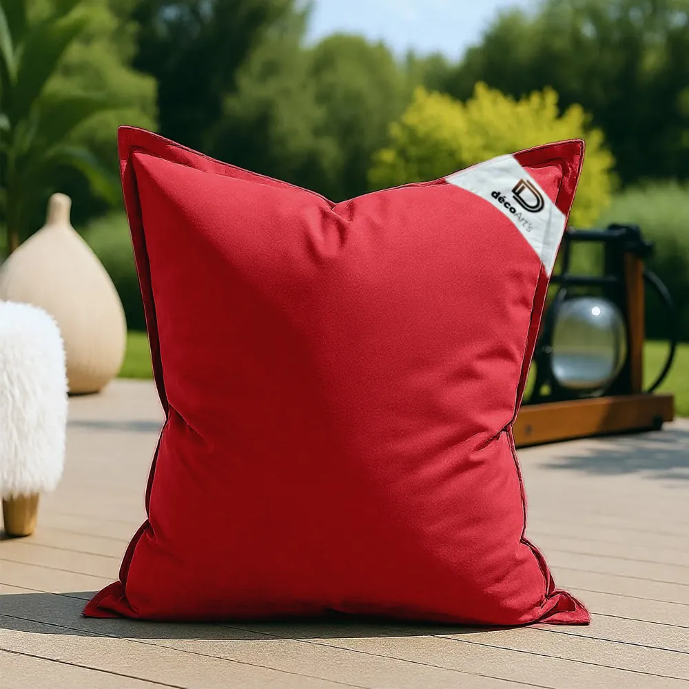 Fodera Pouf XL 120x80 Rosso Peperoncino - (Fodera da Riempire - Interno/Esterno)