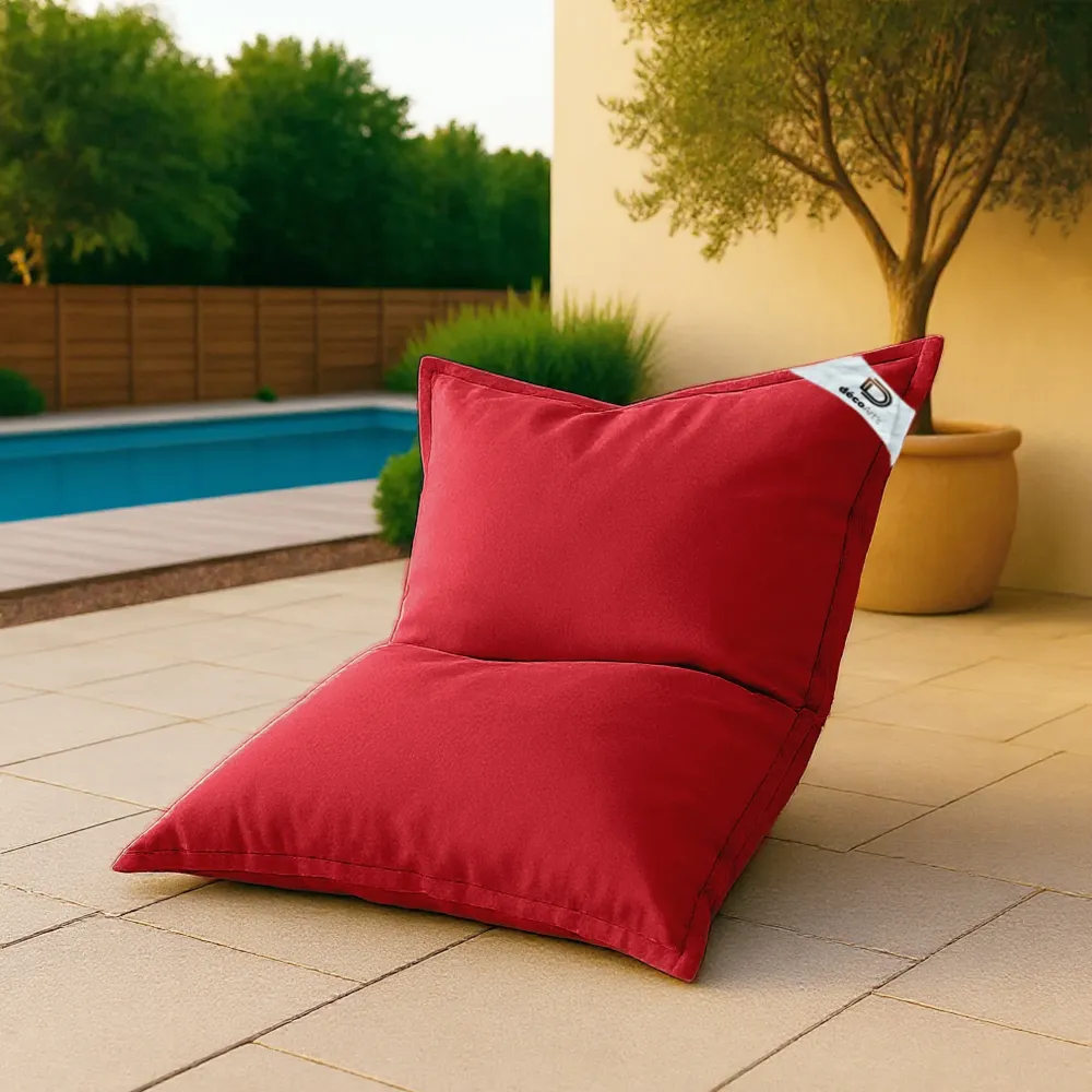 Fodera Pouf XL 120x80 Rosso Peperoncino - (Fodera da Riempire - Interno/Esterno)