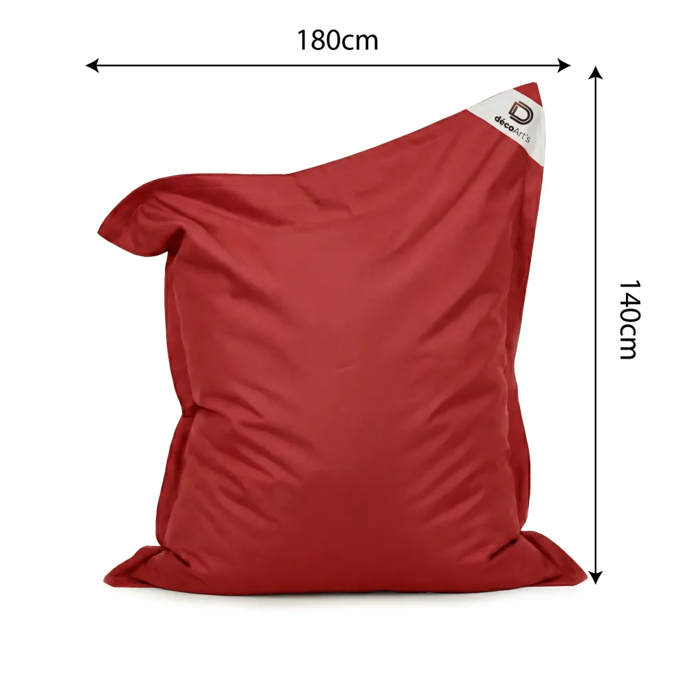 Fodera Pouf Gigante XXL 180x140 Rosso Peperoncino - (Fodera da Riempire - Interno/Esterno)