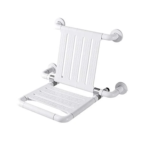 Sedia da bagno pieghevole per doccia, sgabello per cambio scarpe, parete, con schienale, impermeabile, prova di umidità e...
