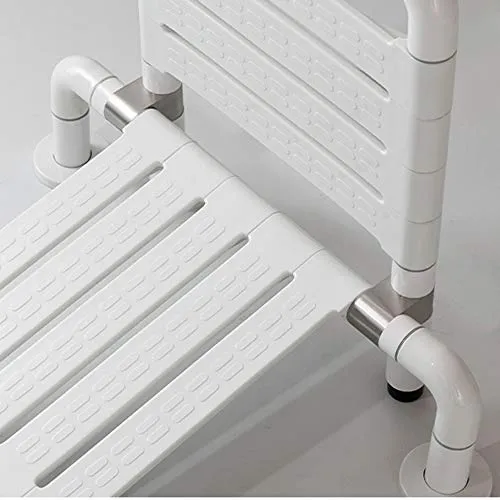 Sedia da bagno pieghevole per doccia, sgabello per cambio scarpe, parete, con schienale, impermeabile, prova di umidità e...