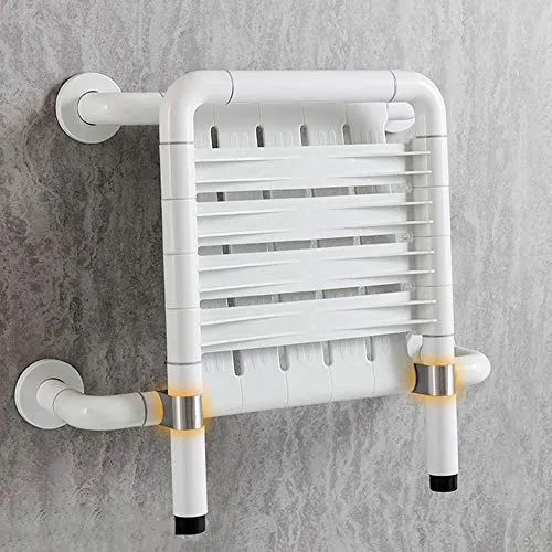 Sedia da bagno pieghevole per doccia, sgabello per cambio scarpe, parete, con schienale, impermeabile, prova di umidità e...