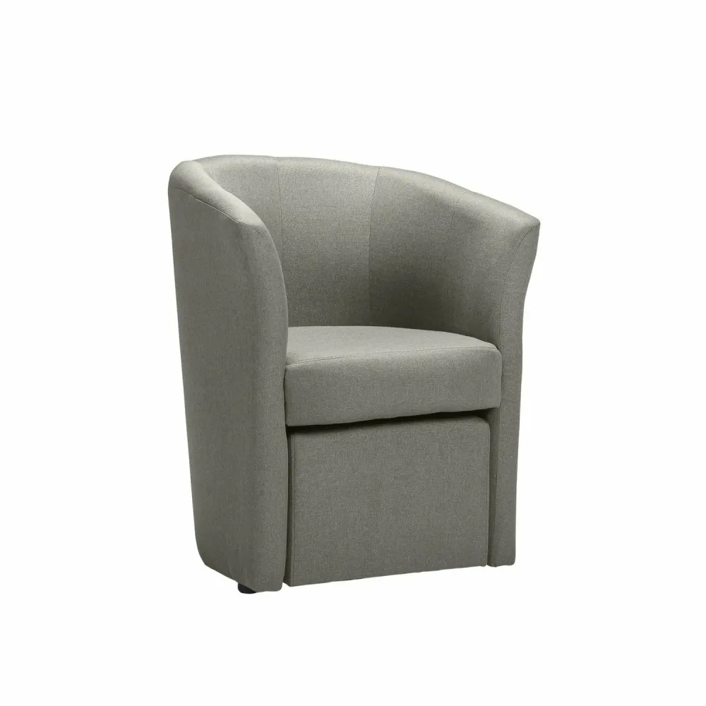 FORINVEST - Poltrona tessuto con pouf Djerba Savana Grigio - h76x63,5x62,5 cm