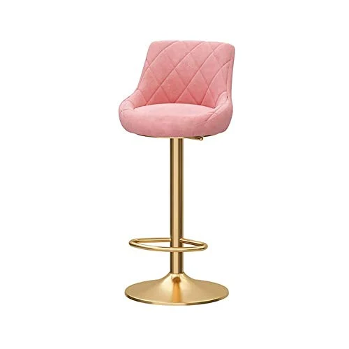 Sgabelli da bar metallo 1/2/4 pezzi - Sedia con sedili velluto con schienale, bancone 65-80cm di altezza sgabelli da bar g...