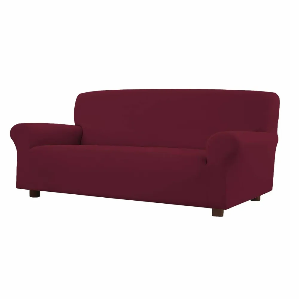 FRATELLI ZAMBETTI - Copridivano 3 posti elasticizzato Easy Bordeaux