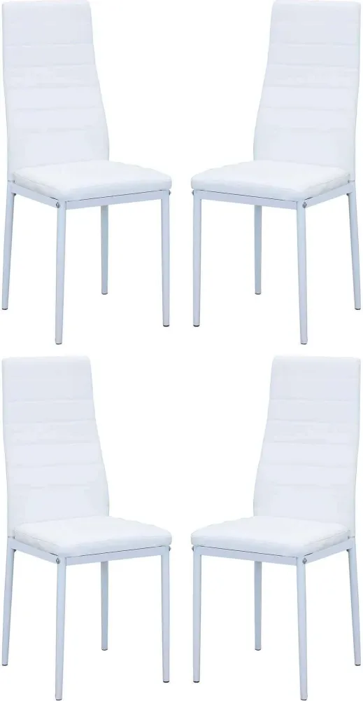FRITZ - set di 4 sedie ecopelle Bianco Milani Home