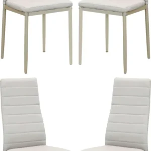 FRITZ - set di 4 sedie ecopelle Tortora Milani Home