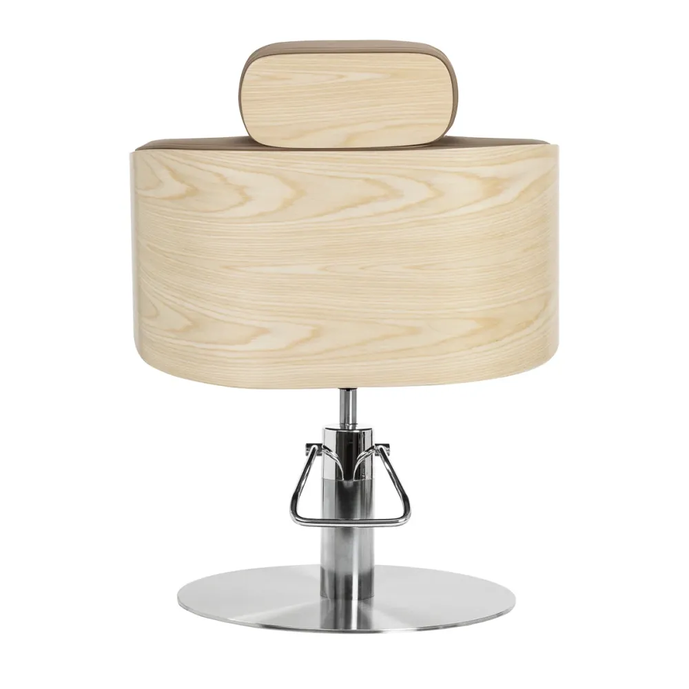Gabbiano Wratislavia sedia da parrucchiere beige base cromata