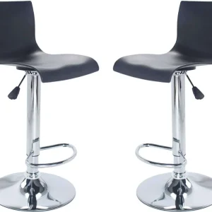 GABRIEL - set di 2 sgabelli alti metallo Nero Milani Home