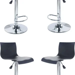 GABRIEL - set di 4 sgabelli Nero Milani Home