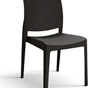 GAIA - sedia moderna polipropilene cm 46 x 54 x 80 h Antracite Milani Home