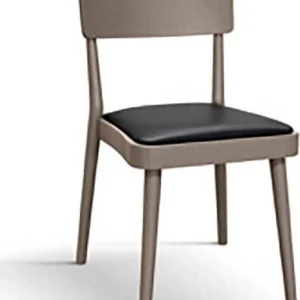GALATEA - sedia moderna ecopelle cm 48 x 45,5 x 79 h Marrone Milani Home