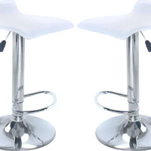 GALENO - set di 2 sgabelli alti metallo Bianco Milani Home